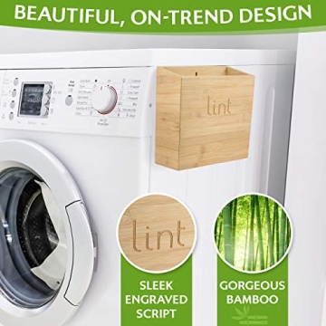UpTrend Design Magnetic Lint Bin for Laundry Room Magnetic Laundry Lint Bin Magnetic Lint Holder Bin for Laundry Room Trash Can for Laundry Room Laundry Lint Box for Laundry Room Dryer Lint Bin