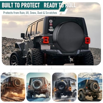 AmFor Universal Spare Tire Cover for Jeep, RV, SUV - 28' - 29'