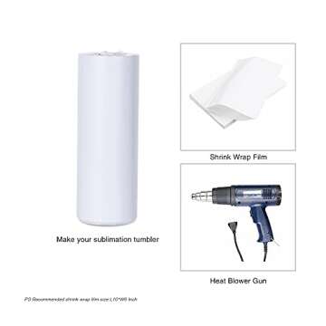 PYD Life Sublimation Blanks Tumbler White 20 OZ Straight Slim Skinny Stainless Steel Coffee Tumbler with Metal Straw with 2 Lids for Tumbler Heat Press Machine Sublimation Print 4 Pack