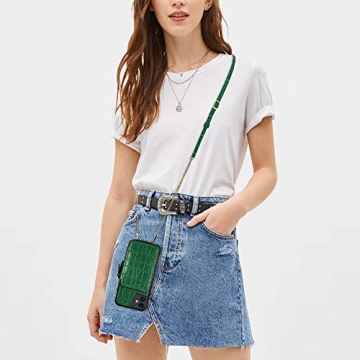 ZVE iPhone 11 Crocodile Wallet Case for Women