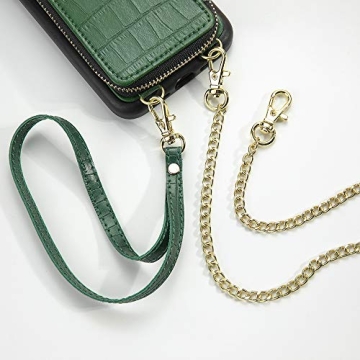 ZVE iPhone 11 Crocodile Wallet Case for Women