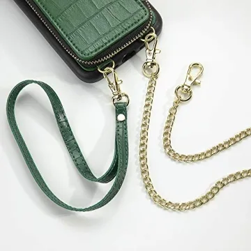 ZVE iPhone 11 Crocodile Wallet Case for Women