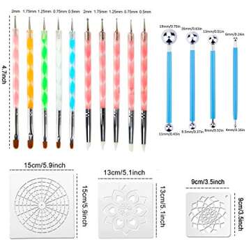 Augshy Mandala Dotting Tools Set: 58PCS Rock Painting Supplies in Waterproof Bag