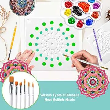 Augshy Mandala Dotting Tools Set - 58PCS Rock Painting Kit