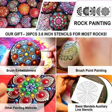 Augshy Mandala Dotting Tools Set - 58PCS Rock Painting Kit