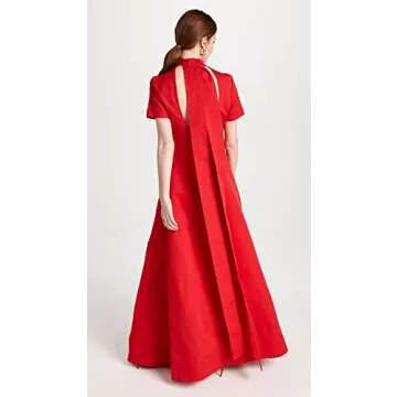 STAUD Women's Ilana Dress, Poinsettia, Red, XS