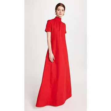STAUD Women's Ilana Dress, Poinsettia, Red, XS
