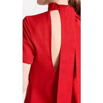 STAUD Women's Ilana Dress, Poinsettia, Red, XS