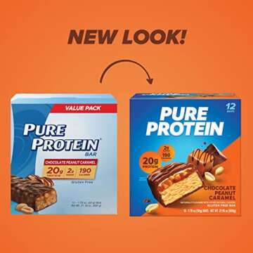 Pure Protein Bars, High Protein, Nutritious Snacks to Support Energy, Low Sugar, Gluten Free, Chocol...