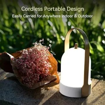 Tubicen Rechargeable Touch Dimmable Outdoor Lantern Lamp