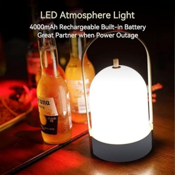 Tubicen Rechargeable Touch Dimmable Outdoor Lantern Lamp