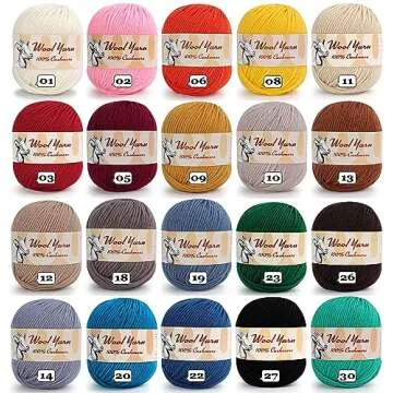 100% Cashmere Wool Yarn (Pack of 10) by Yonkey Monkey 500gr Imported Knitting Crochet (Caramel 13)