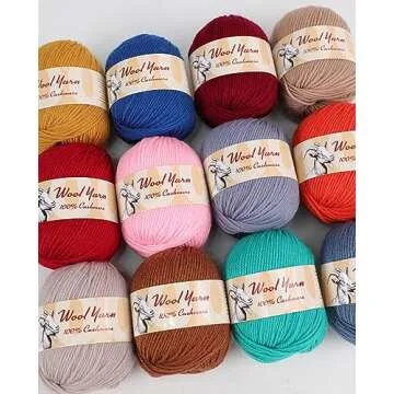 100% Cashmere Wool Yarn (Pack of 10) by Yonkey Monkey 500gr Imported Knitting Crochet (Caramel 13)