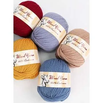 100% Cashmere Wool Yarn (Pack of 10) by Yonkey Monkey 500gr Imported Knitting Crochet (Caramel 13)
