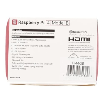 Raspberry Pi 4 Model B 2019 4GB Quad Core Wi-Fi Bluetooh