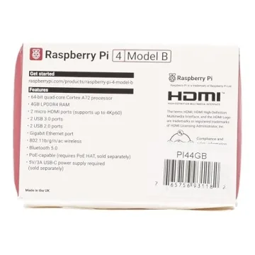 Raspberry Pi 4 Model B 2019 4GB Quad Core Wi-Fi Bluetooh