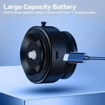 360 Rotatable Car Magnetic Phone Holder, Electric Vacuum Magnetic Suction Car Phone Mount, Electric Suction Cup Phone Mount, Strong Suction for Car Gym Bath Shower & All Smooth Surface (New-Black)