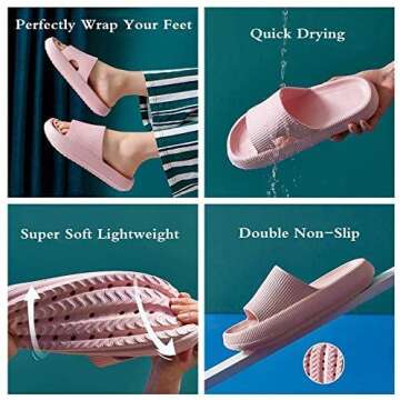 sharllen Cloud Slippers for Women Men Pillow Slippers Massage Shower Super Soft Thick Soled Unisex Cloud House Slides