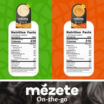 Mezete Hummus Variety Pack with Bread Sticks | 100% All-Natural Dips and Spreads | Ready to Go Vegan Dip | Shelf-Stable with No Preservatives | On-the-Go | Pack of 6