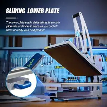 LETRA Auto Open Heat Press Machine, 16"x20" Clamshell Heat Press with Slide Out Base, 1600W Digital Sublimation Printer for T Shirts Bags Mouse Pads More, Heat Transfer Machine for Gifts Business