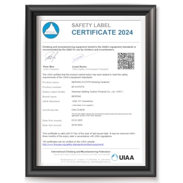 BEIFENG Auto Locking Carabiner 25KN for Climbing and Camping