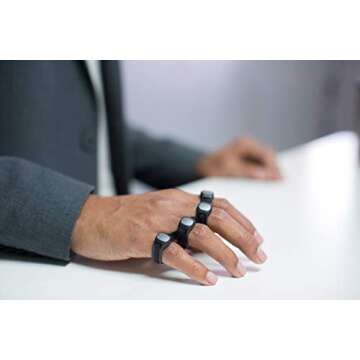 TAPWITHUS Tap Strap 2 - Wearable Keyboard, Mouse & Air Gesture Controller (Large)