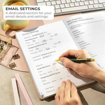 Clever Fox Password Book with Alphabetical tabs. Internet Address Organizer Logbook. Large Password Keeper for Website Logins (Yellow)