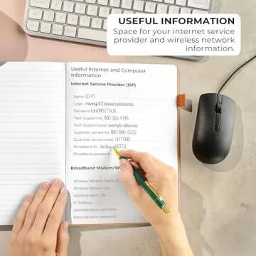 Clever Fox Password Book with Alphabetical tabs. Internet Address Organizer Logbook. Large Password Keeper for Website Logins (Yellow)