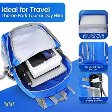 ZOMAKE Lightweight Packable Backpack for Travel and Hiking