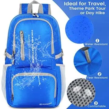 ZOMAKE Lightweight Packable Backpack for Travel and Hiking