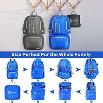ZOMAKE Lightweight Packable Backpack for Travel and Hiking