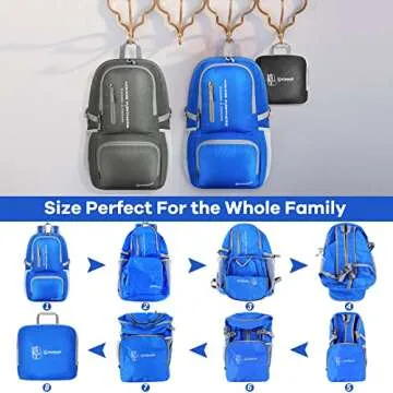 ZOMAKE Lightweight Packable Backpack for Travel and Hiking