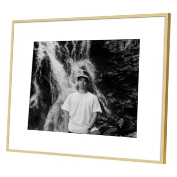 Elegant Golden State Art 12x16 Picture Frame with Mat