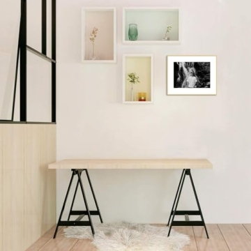 Elegant Golden State Art 12x16 Picture Frame with Mat