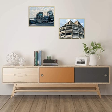 Elegant Golden State Art 12x16 Picture Frame with Mat