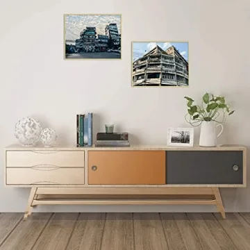 Elegant Golden State Art 12x16 Picture Frame with Mat