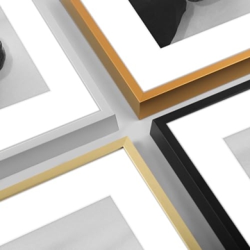 Elegant Golden State Art 12x16 Picture Frame with Mat