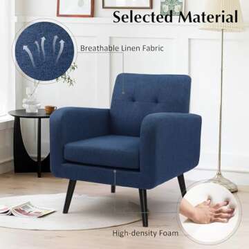 LSSPAID Modern Accent Chairs - Cozy Upholstered Armchair