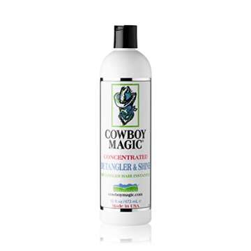 Cowboy Magic Shampoo + Conditioner + Detangler & Shine 16 Ounce each With Silk Panthenol and Honey Great For Horse, Humans, And Dogs Too Silky Coats And Hair