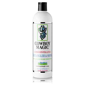 Cowboy Magic Shampoo + Conditioner + Detangler & Shine 16 Ounce each With Silk Panthenol and Honey Great For Horse, Humans, And Dogs Too Silky Coats And Hair