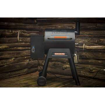 Traeger Grills TFB38TOD Renegade Pro Pellet Grill and Smoke 380 Sq. in. Cooking Capacity, 1, Black/Orange