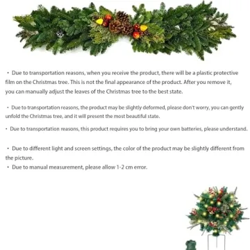 Prelit Christmas Planter Bushes with 60 LED Lights