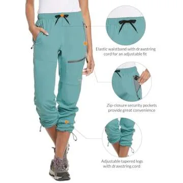 baleaf Women's Lightweight Hiking Pants Quick-Dry Joggers