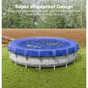 POOLHACKER2024 28 ft Round Winter Pool Cover for Above Ground Pools