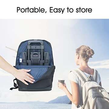 Compact Car Seat Travel Cart with Smooth Wheels for Kids