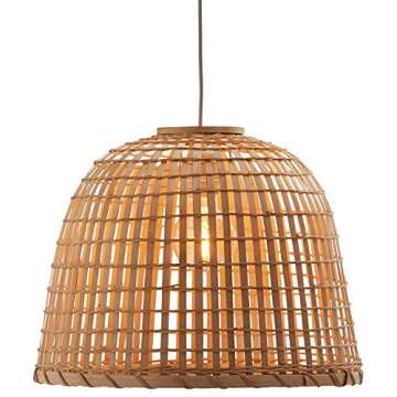 Stone & Beam Natural Rattan Pendant Chandelier 15.75 x 12.6