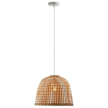 Stone & Beam Natural Rattan Pendant Chandelier 15.75 x 12.6