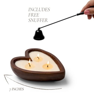 Jollifiers Heart Candle - Coconut Scented Romantic Centerpiece
