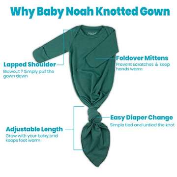Super Soft Baby Knotted Gown for Newborns - Cute & Cozy Sleepwear