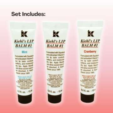 Kiehl's Kiss Me Lip Balm Treatment Set - 3 Flavors